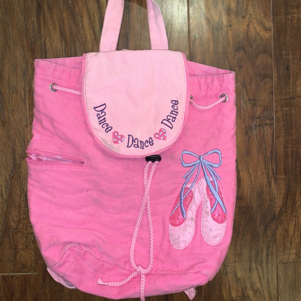 ADORABLE EMBROIDERED PINK DANCE BAG!!